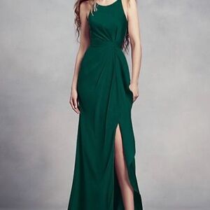 Vera Wang Forest Green Maxi Dress